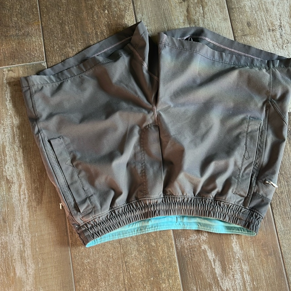 Grey shorts with built in underwear